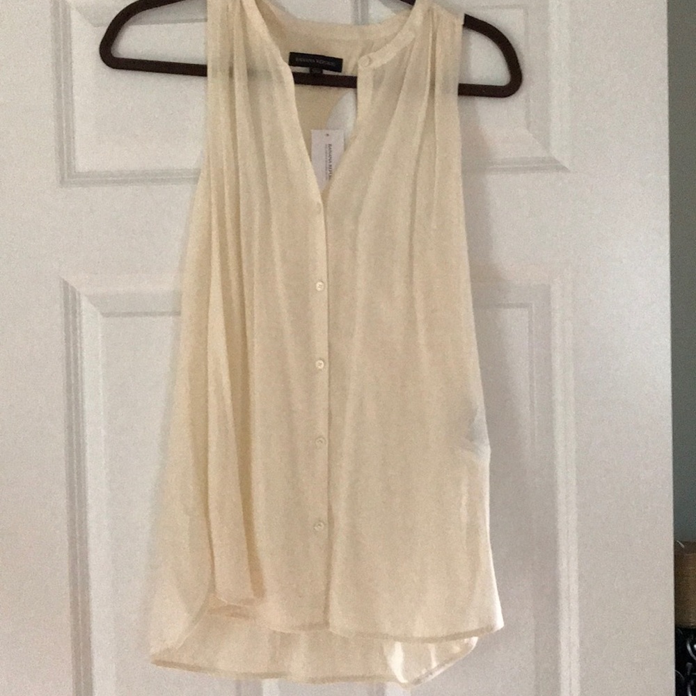 Banana Republic cream racer back tank